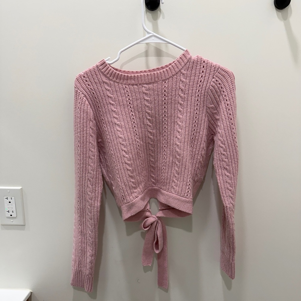 Pink Crop Sweater